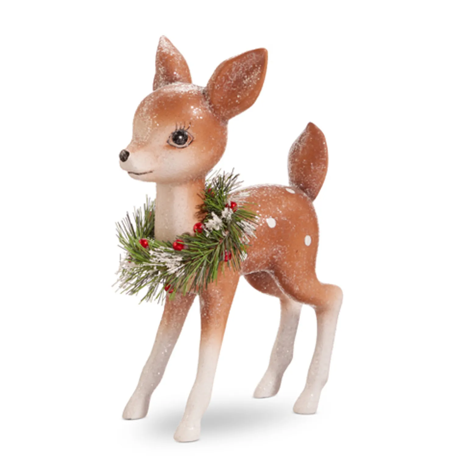 New The Jolly Christmas Shop Raz Retro Deer With Wreath Vintage Christmas Figure
