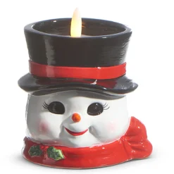 Hot The Jolly Christmas Shop Raz Santa Or Snowman Battery Operated Candle Christmas Decoration