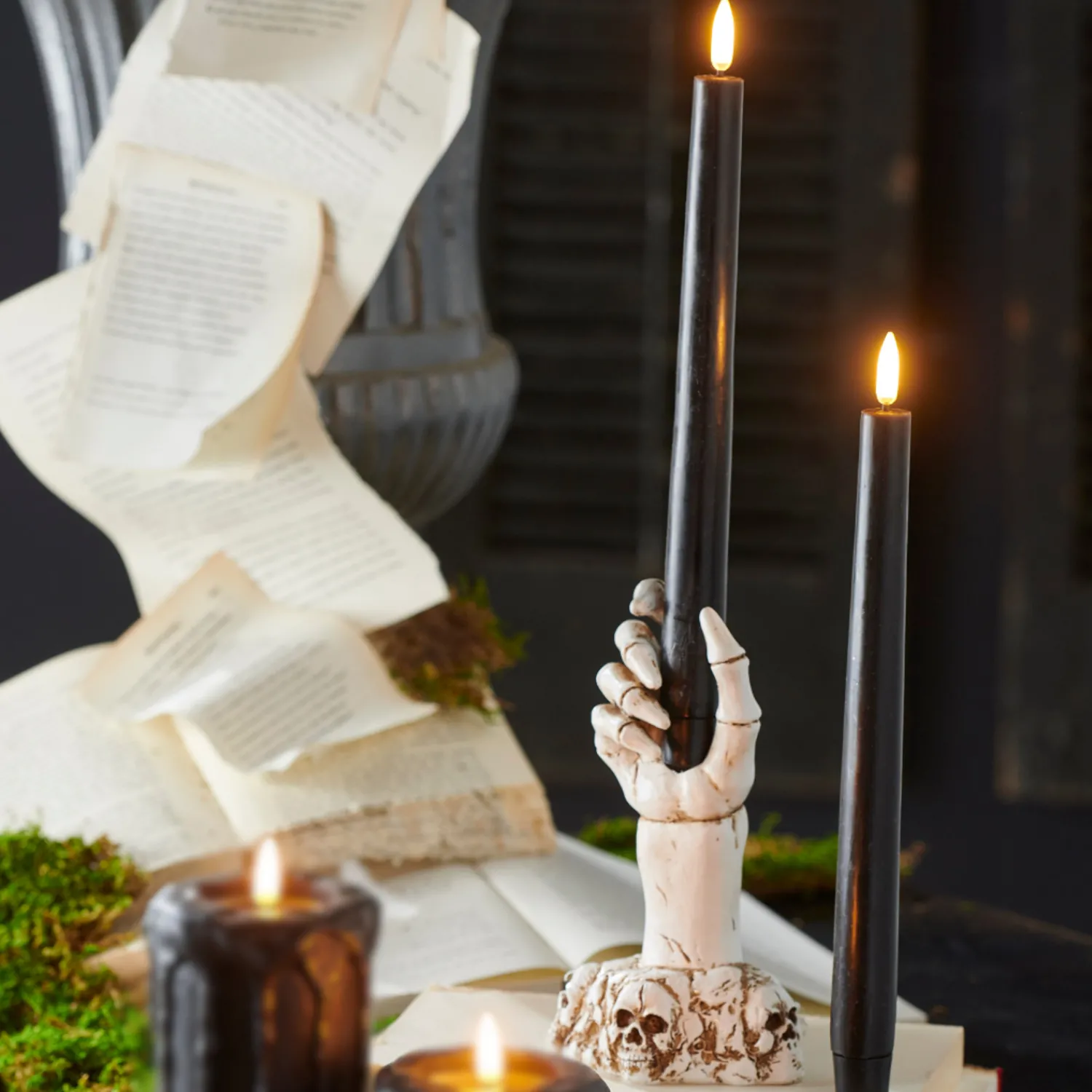Best The Jolly Christmas Shop Raz Set Of 2 10" Black Taper Battery Operated Candle With Lighted Flickering Wick 4434555