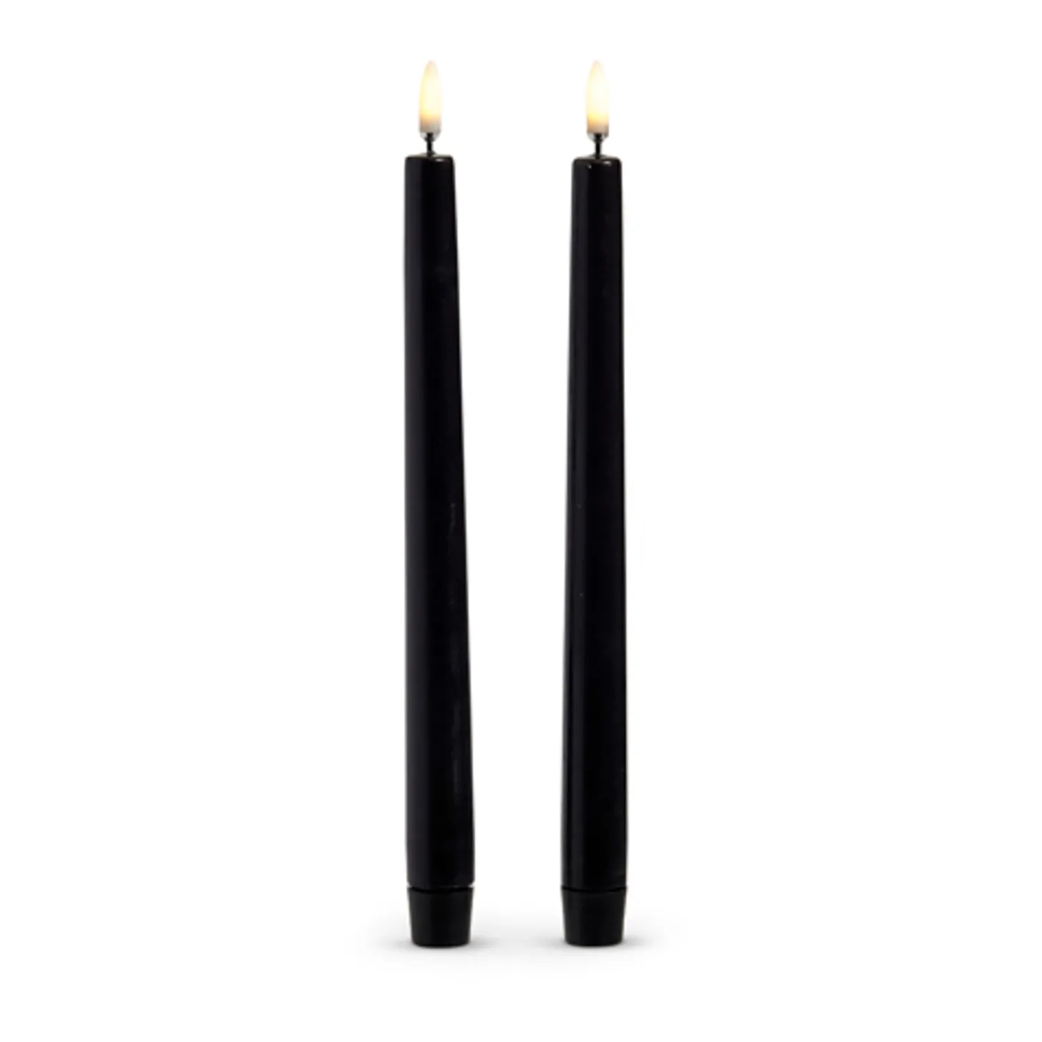 Best The Jolly Christmas Shop Raz Set Of 2 10" Black Taper Battery Operated Candle With Lighted Flickering Wick 4434555