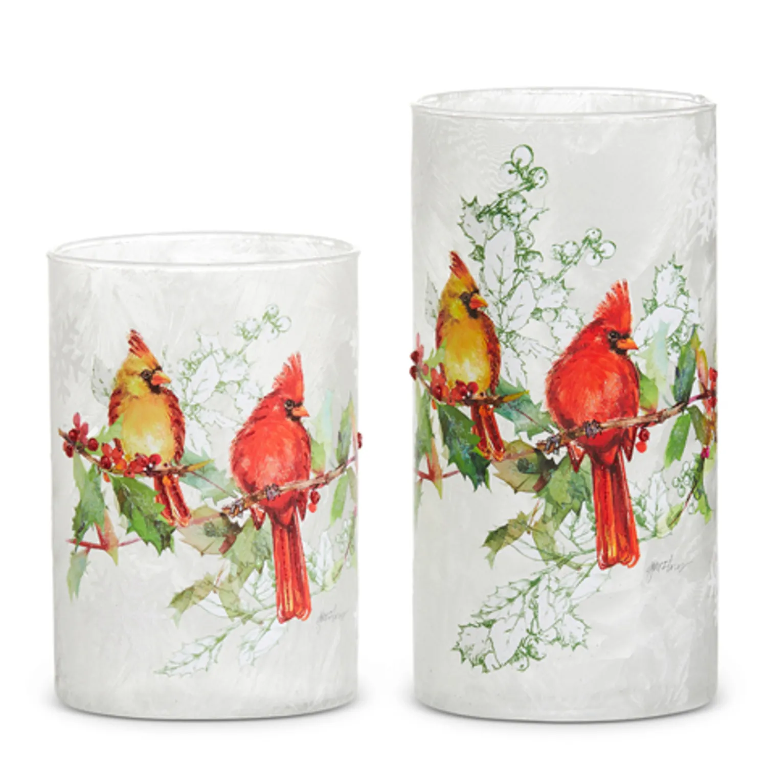 The Jolly Christmas Shop Raz Set Of 2 Cardinal Containers Christmas Decoration 4324593