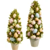 Clearance The Jolly Christmas Shop Raz Set Of 2 Easter Egg Topiary Trees 4353304