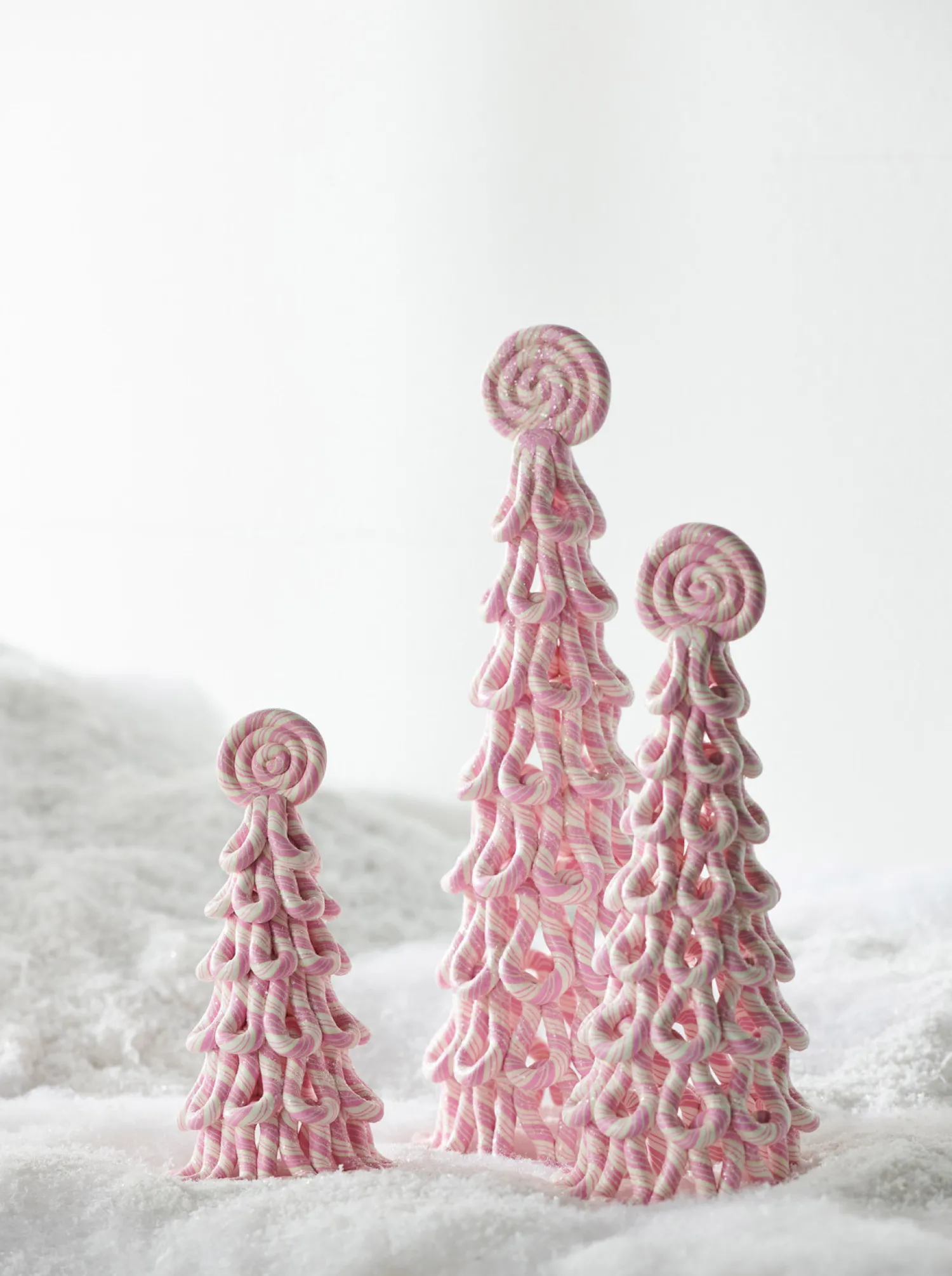 Online The Jolly Christmas Shop Raz Set Of 3 Pink Peppermint Christmas Trees 4316051