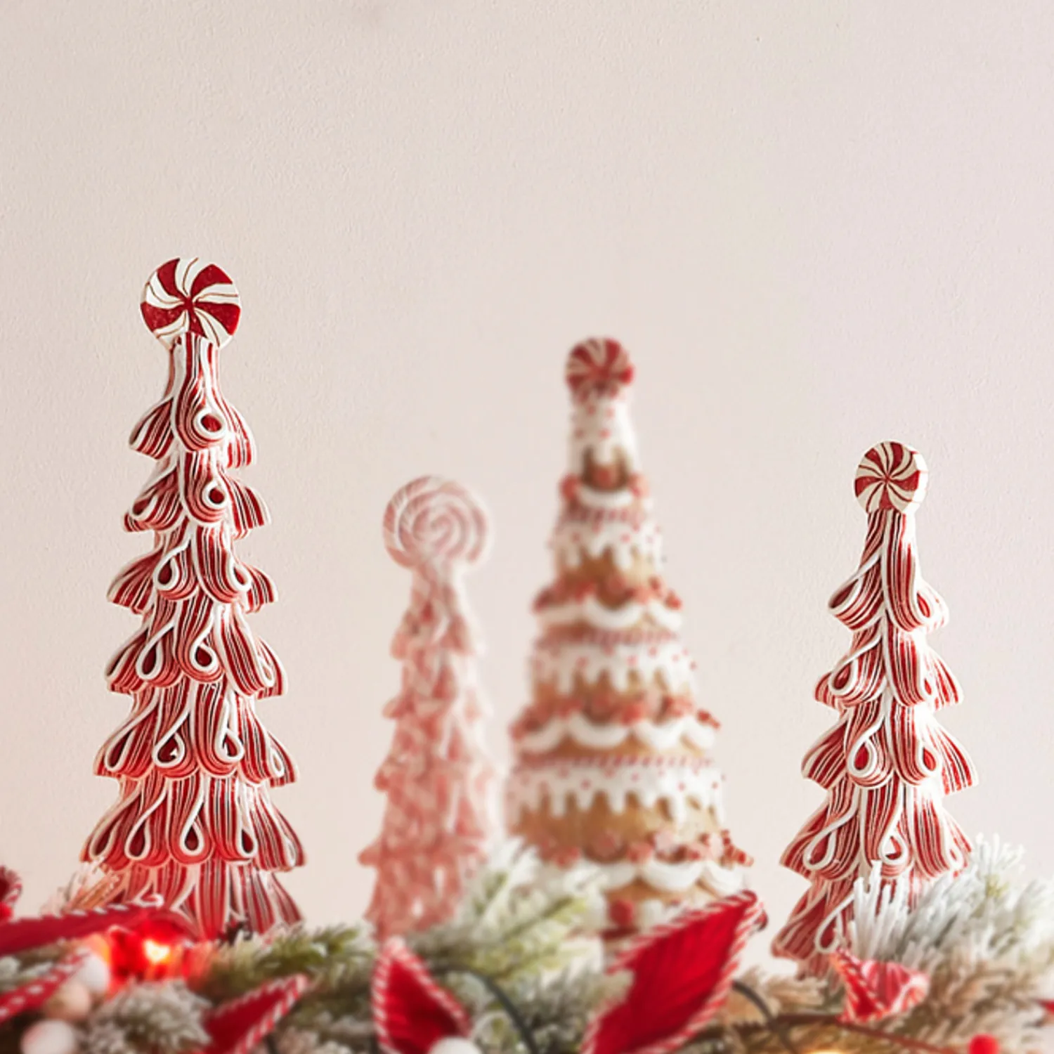 Discount The Jolly Christmas Shop Raz Set Of 2 Ribbon Candy Trees Christmas Decoration 4314120