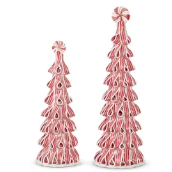 Discount The Jolly Christmas Shop Raz Set Of 2 Ribbon Candy Trees Christmas Decoration 4314120