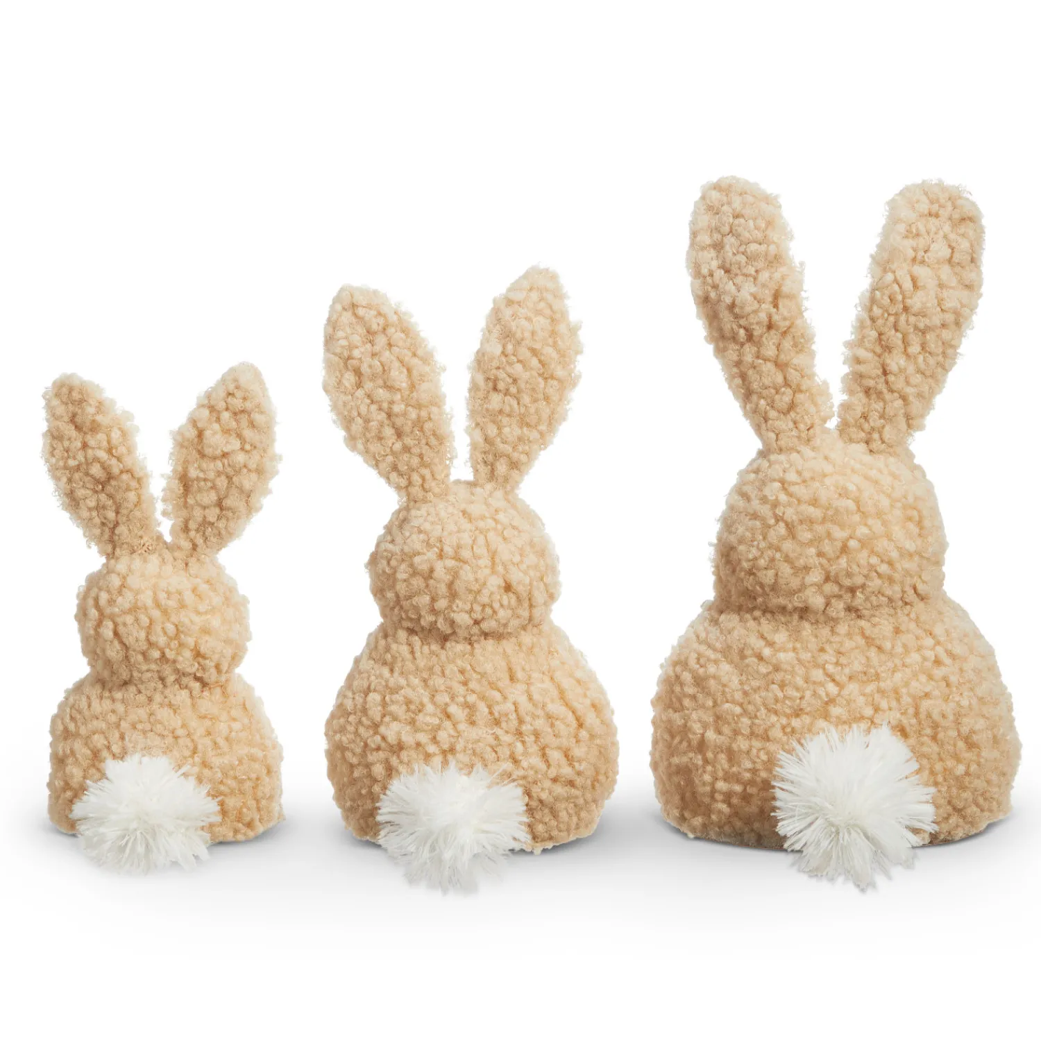 Hot The Jolly Christmas Shop Raz Set Of 3 Sherpa Bunnies Easter Decoration 4453329