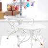 Clearance The Jolly Christmas Shop Raz Set Of 2 White Distressed Metal Risers Stands 4228915
