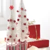 Outlet The Jolly Christmas Shop Raz Set Of 2 White Peppermint Bottle Brush Tree On Presents Christmas Figure 4215546