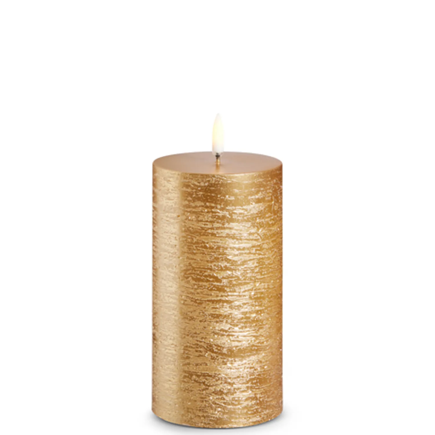 Online The Jolly Christmas Shop Raz Uyuni Rustic Gold Battery Operated Candle With Lighted Flickering Flame