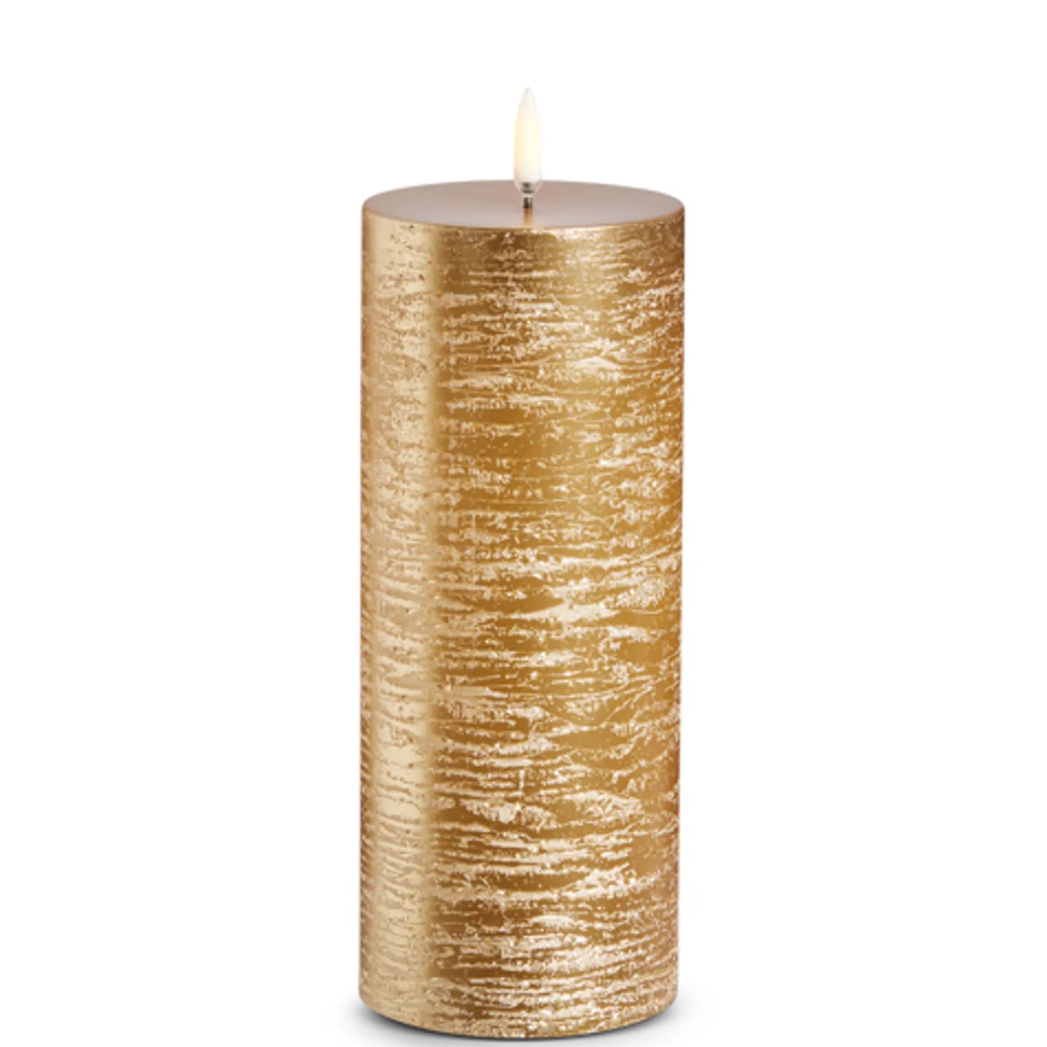 Online The Jolly Christmas Shop Raz Uyuni Rustic Gold Battery Operated Candle With Lighted Flickering Flame