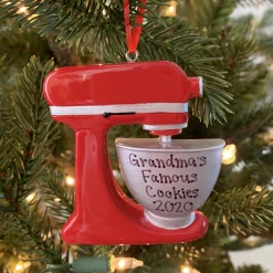 Discount The Jolly Christmas Shop Red Baker's Mixer Personalized Christmas Ornament OR1756