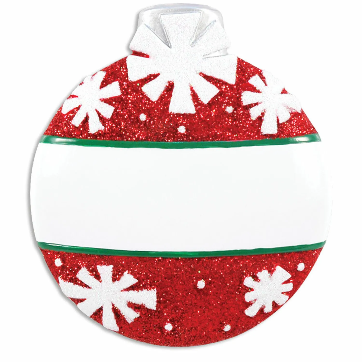 Sale The Jolly Christmas Shop Red With Snowflakes Ball Personalized Christmas Ornament