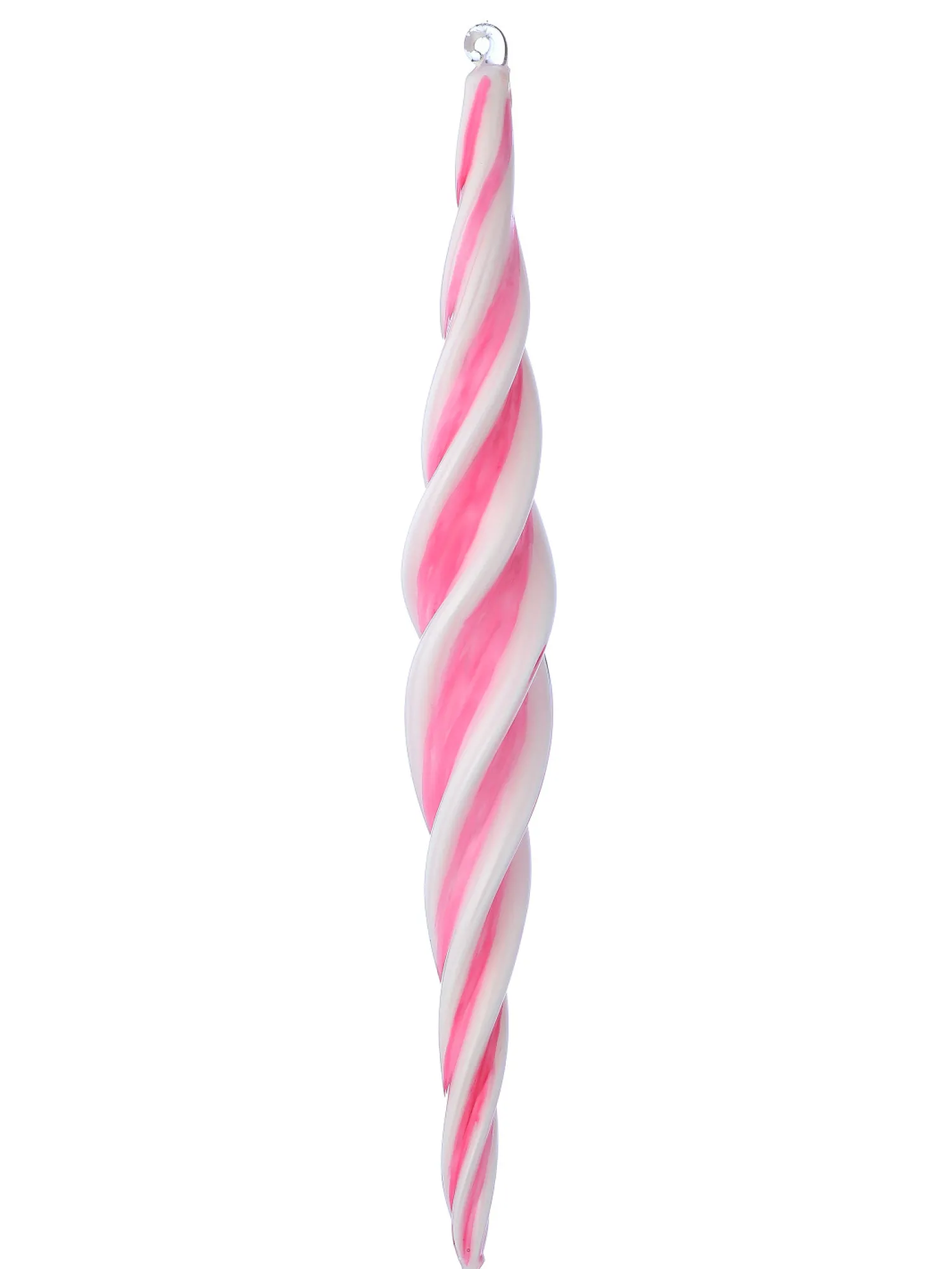 Sale The Jolly Christmas Shop Regency 12" Large Pink And White Peppermint Swirl Glass Christmas Ornament MTX74663