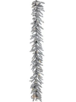 Best The Jolly Christmas Shop Regency 6' LED Lighted Silverado Silver Tinsel Christmas Garland MTX70068L