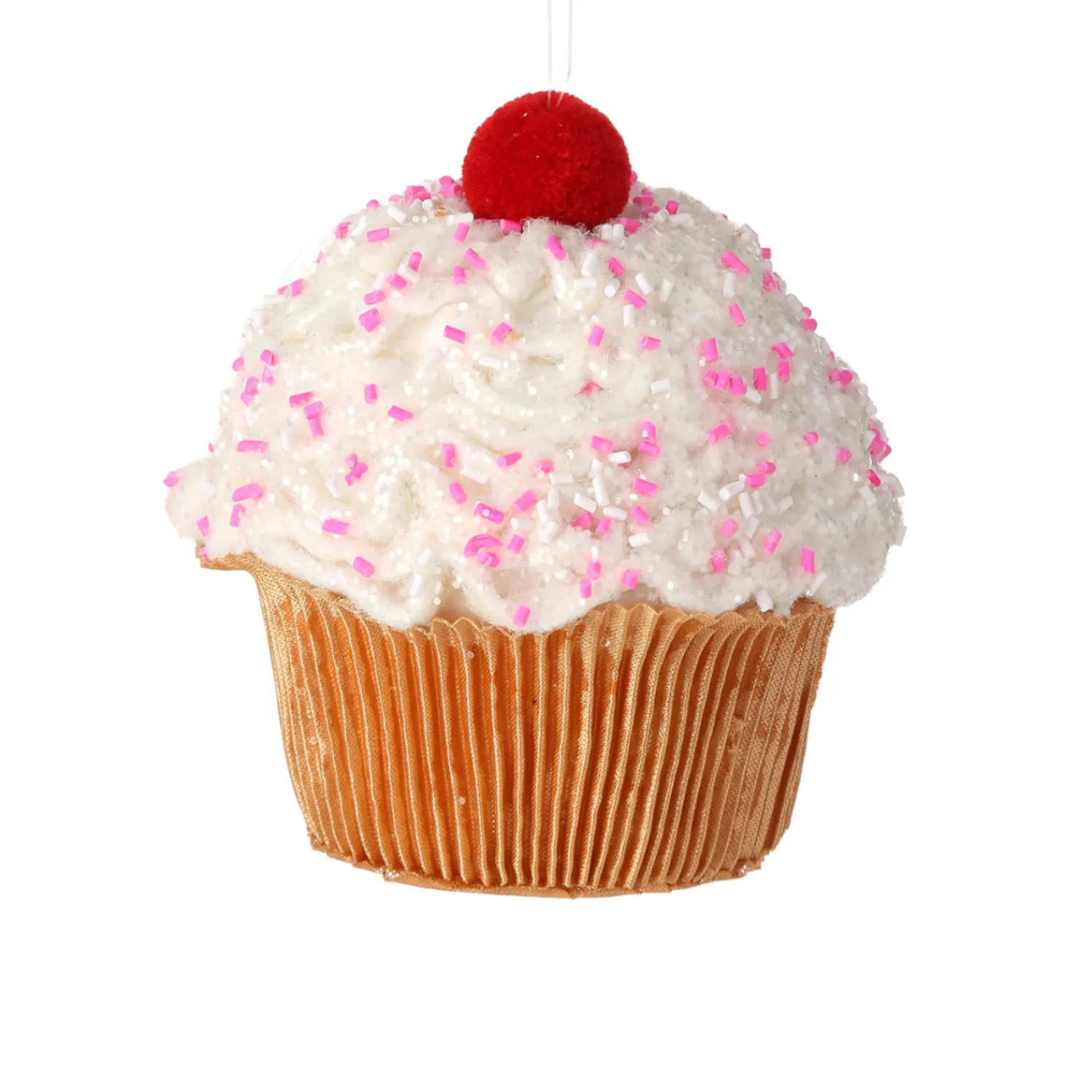 Hot The Jolly Christmas Shop Regency 5" Pink Or Red Sprinkles Sweets Cupcake Christmas Ornament MTX73463