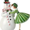 New The Jolly Christmas Shop Regency 6.5" Retro Snowman With Lady Christmas Figure MTX73132