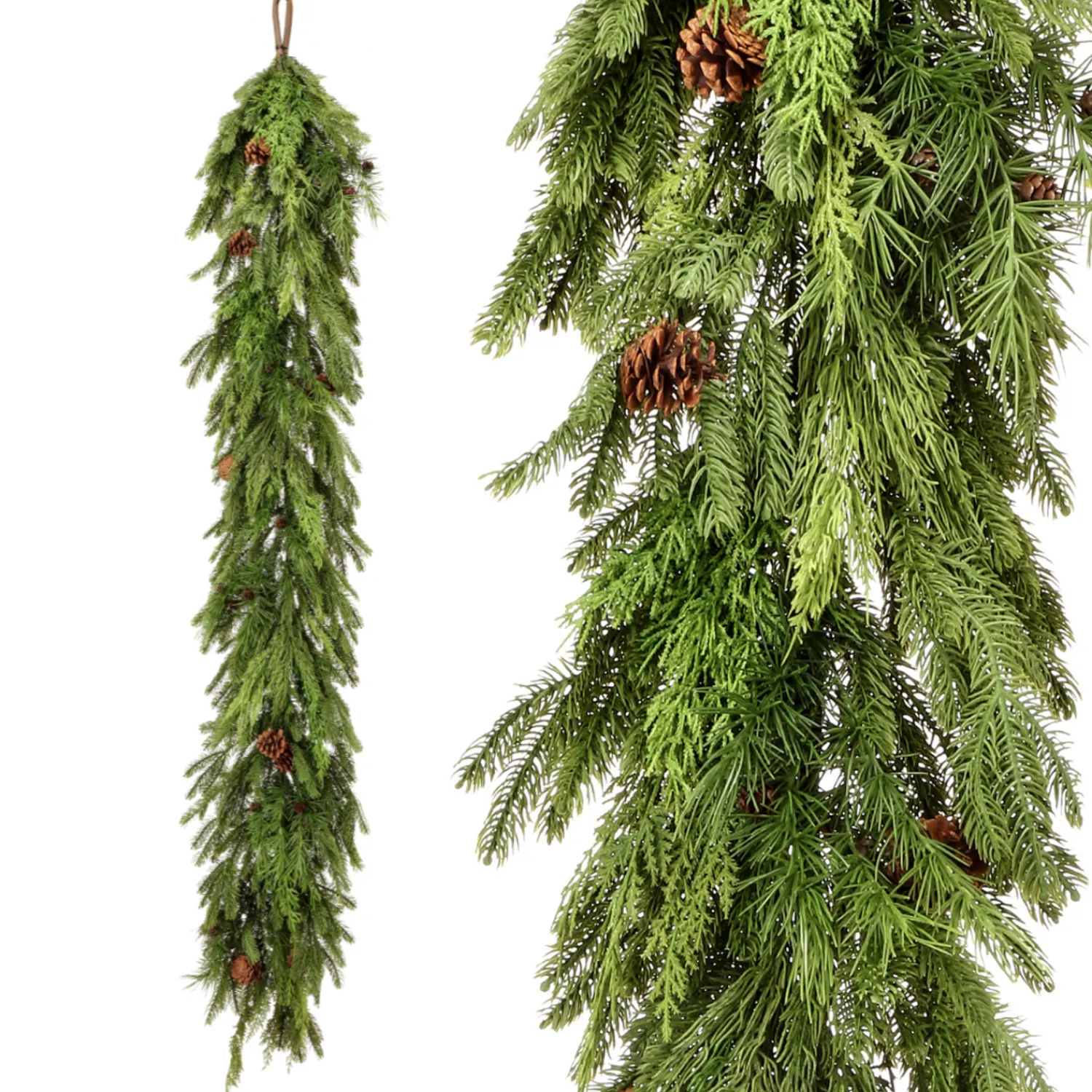 Hot The Jolly Christmas Shop Regency 6' X 12" Natural Touch Real Feel Pine Cone Christmas Garland MTX73279