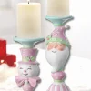 Online The Jolly Christmas Shop Regency Candy Snowman Or Santa Candle Stand Christmas Candle Holder