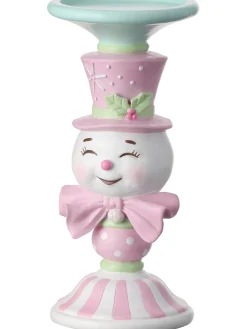 Online The Jolly Christmas Shop Regency Candy Snowman Or Santa Candle Stand Christmas Candle Holder