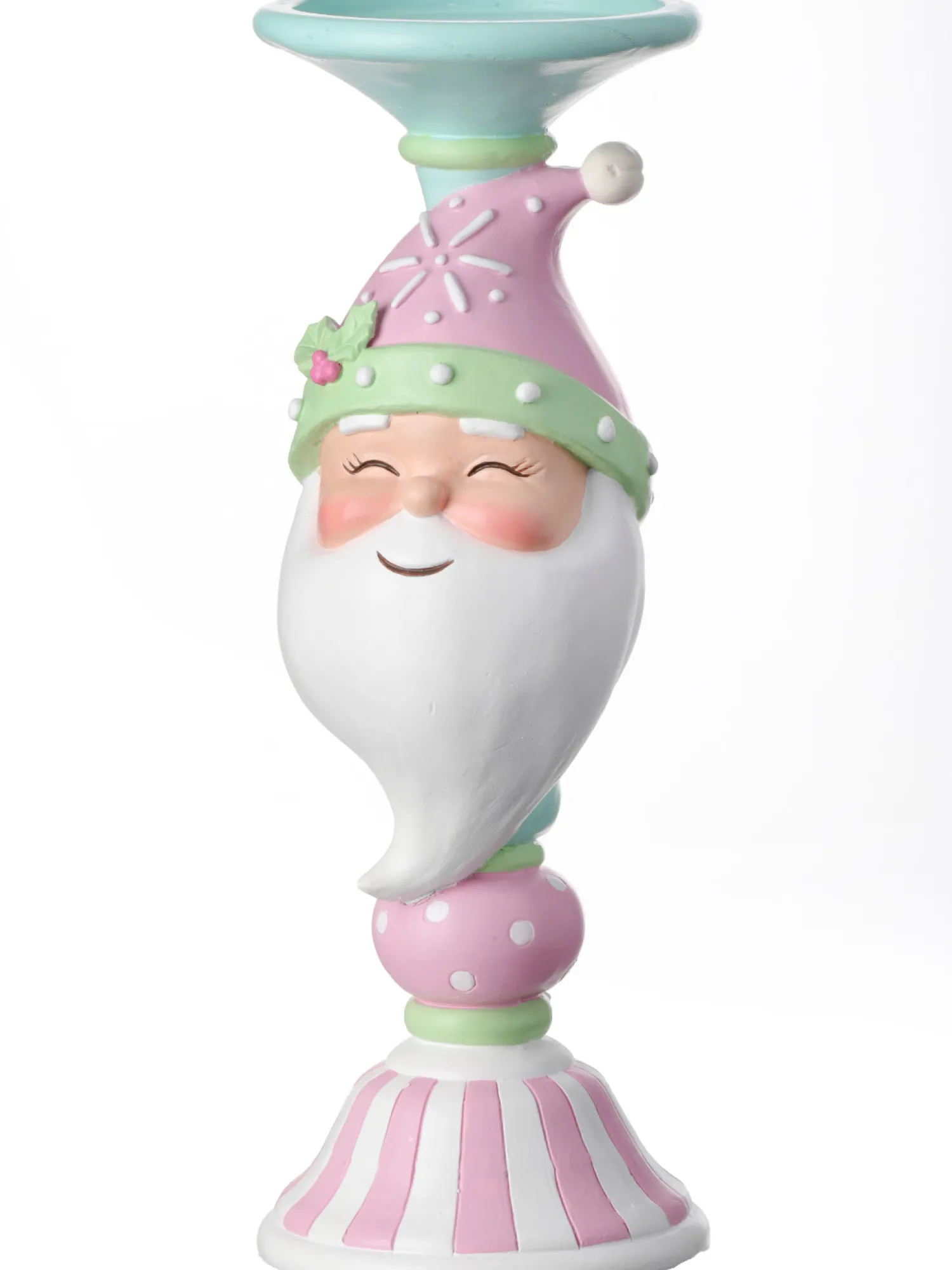 Online The Jolly Christmas Shop Regency Candy Snowman Or Santa Candle Stand Christmas Candle Holder