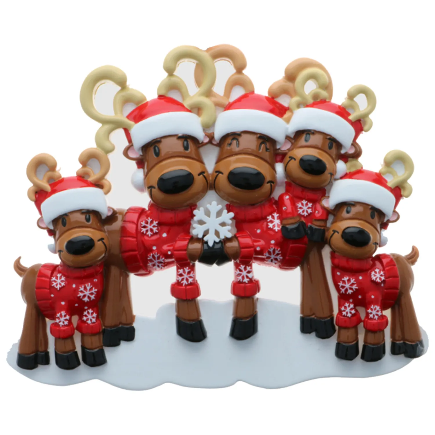 Online The Jolly Christmas Shop Reindeer Family Of 5 Personalized Christmas Ornament OR2256-5