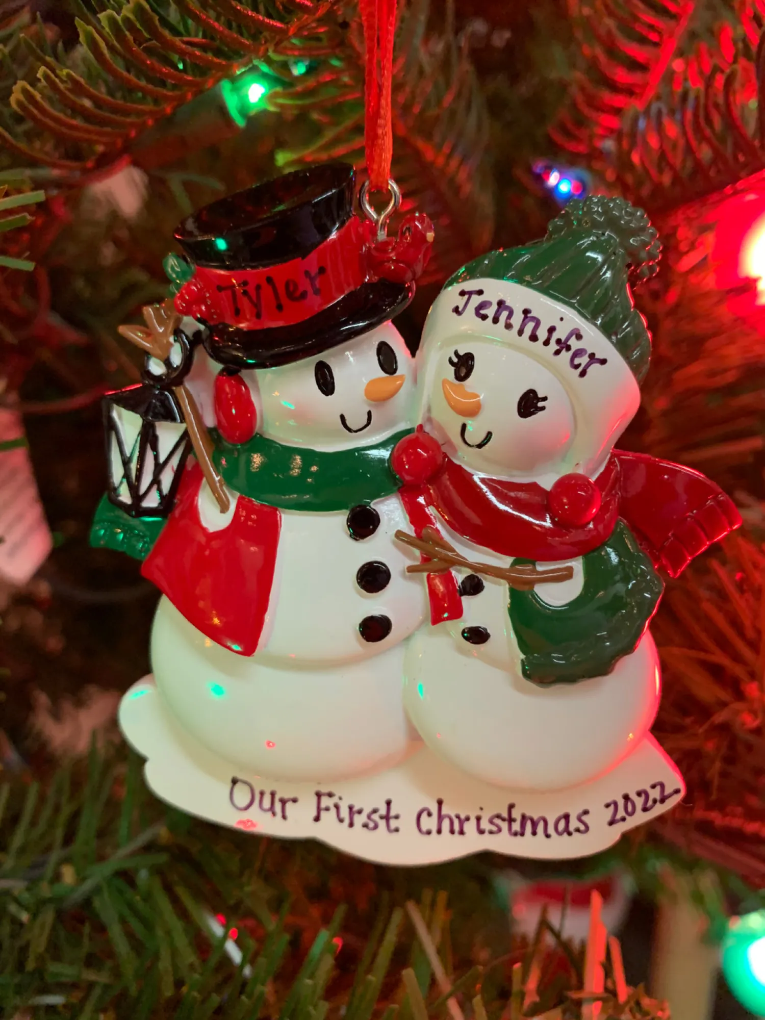 Online The Jolly Christmas Shop Snowman Family Of 2 Personalized Christmas Ornament OR2255-2