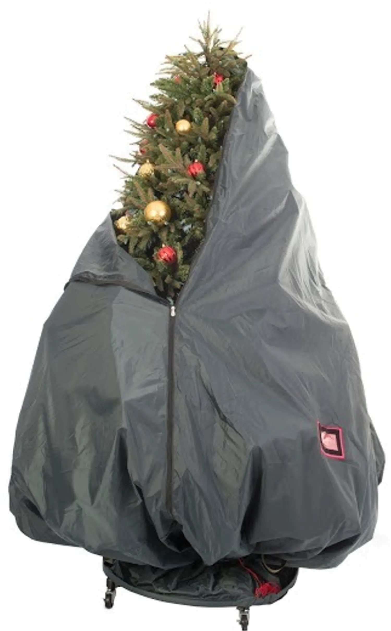 The Jolly Christmas Shop Tree Keeper 9' Pro Decorated Christmas Tree Storage Bag With Rolling Stand TK-10104
