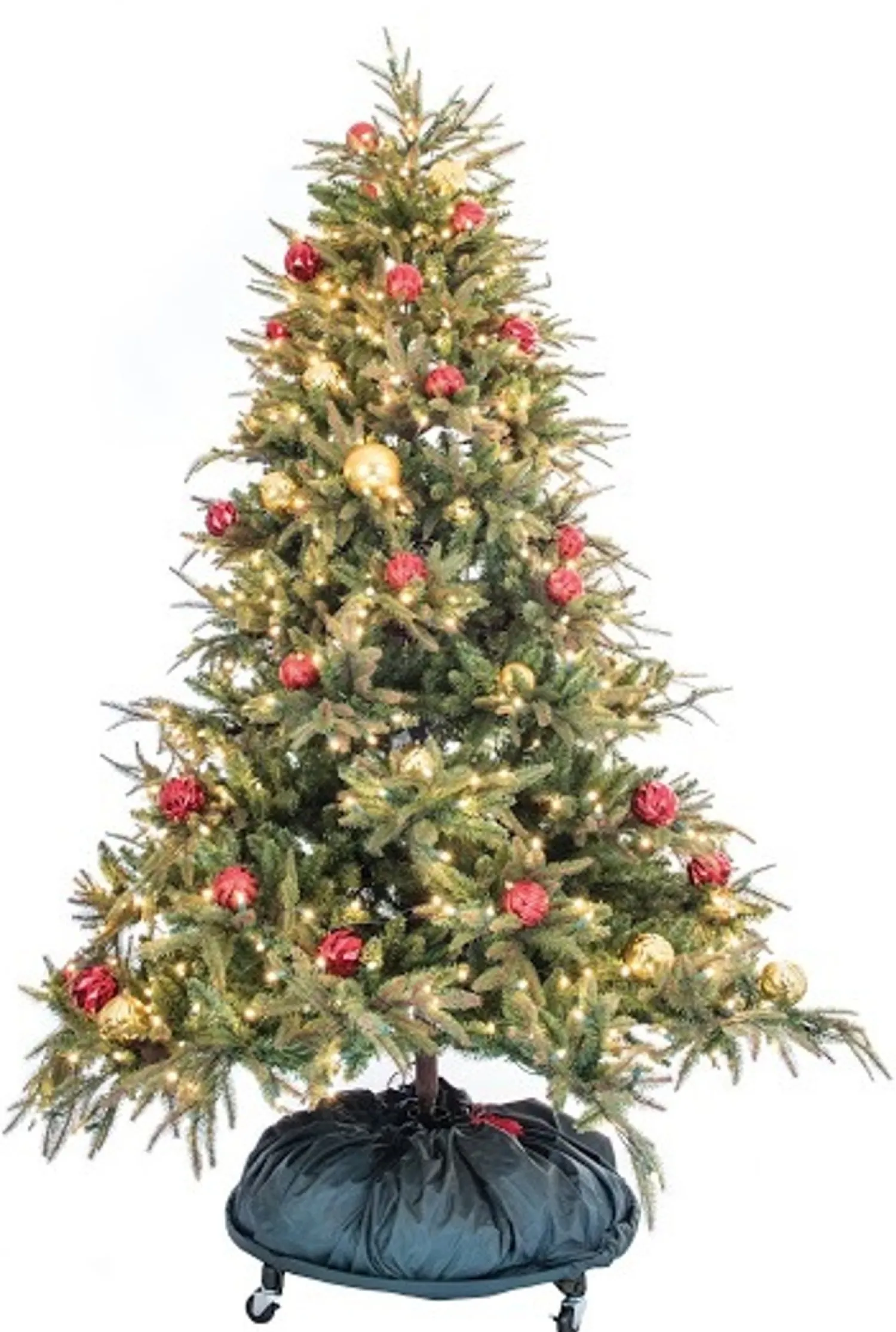 The Jolly Christmas Shop Tree Keeper 9' Pro Decorated Christmas Tree Storage Bag With Rolling Stand TK-10104