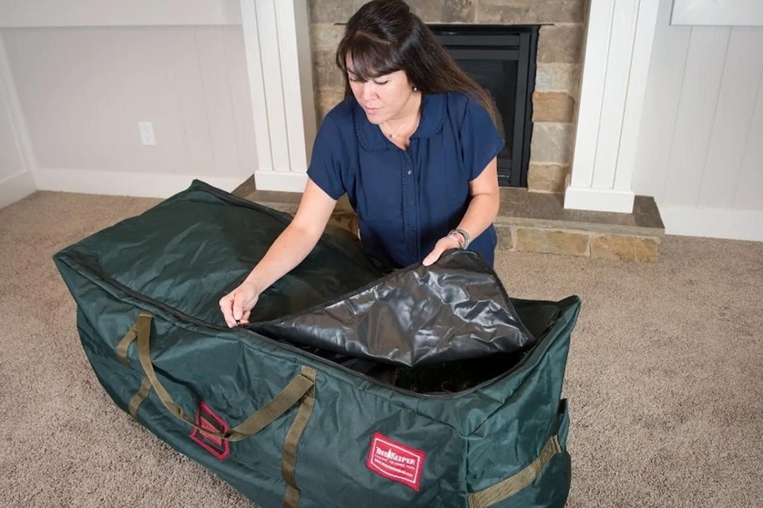 Hot The Jolly Christmas Shop Treekeeper Drop Stand 9' Christmas Tree Storage Duffel TK-10709-RS