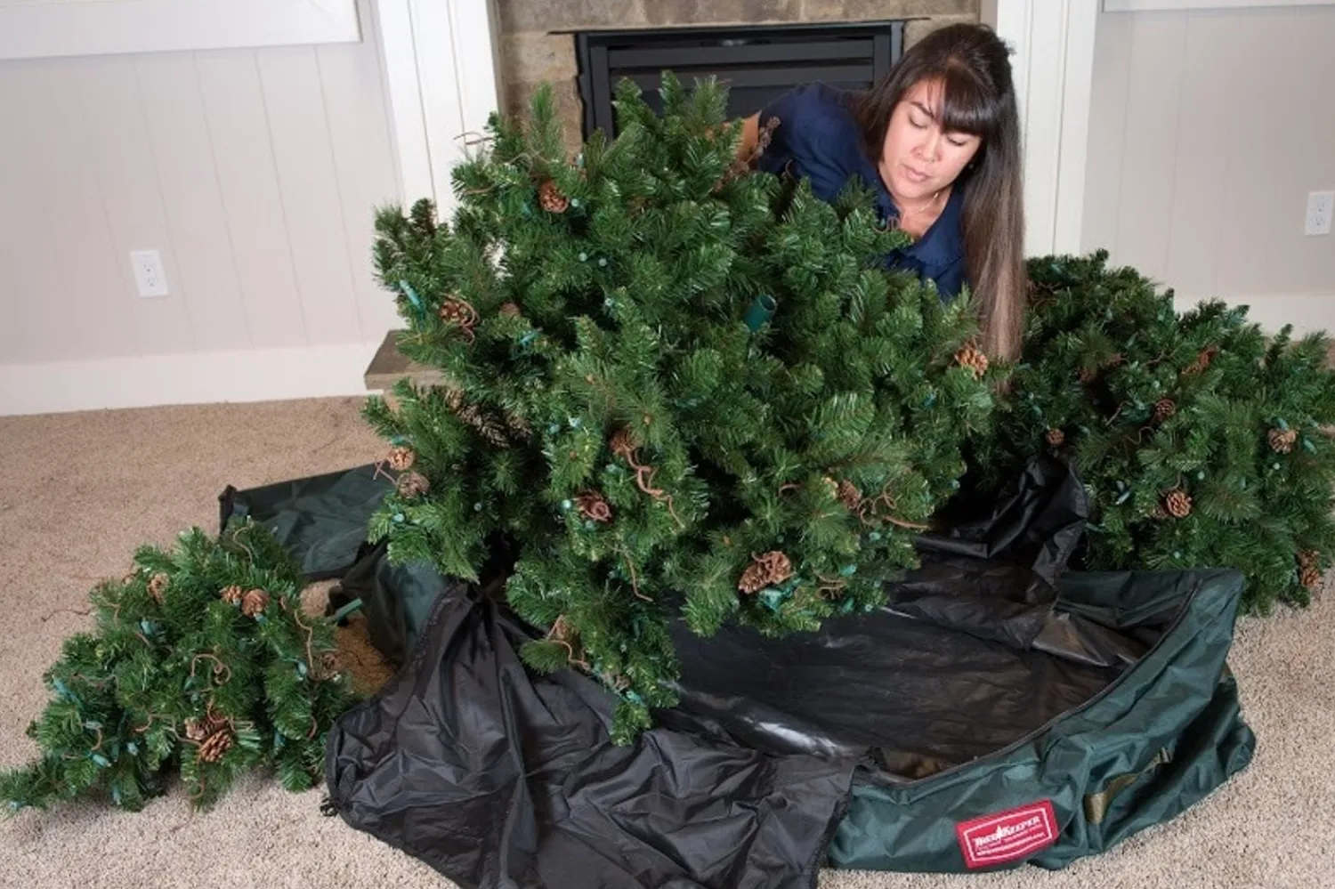 Hot The Jolly Christmas Shop Treekeeper Drop Stand 9' Christmas Tree Storage Duffel TK-10709-RS