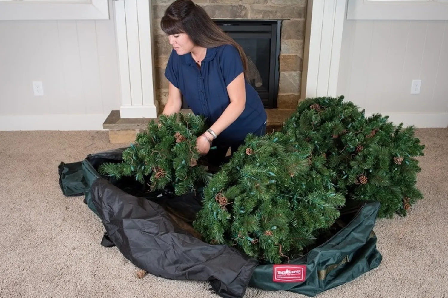 Hot The Jolly Christmas Shop Treekeeper Drop Stand 9' Christmas Tree Storage Duffel TK-10709-RS