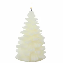 Hot The Jolly Christmas Shop Uyuni 7" Or 8" Ivory Christmas Tree Flicker Flame Candle