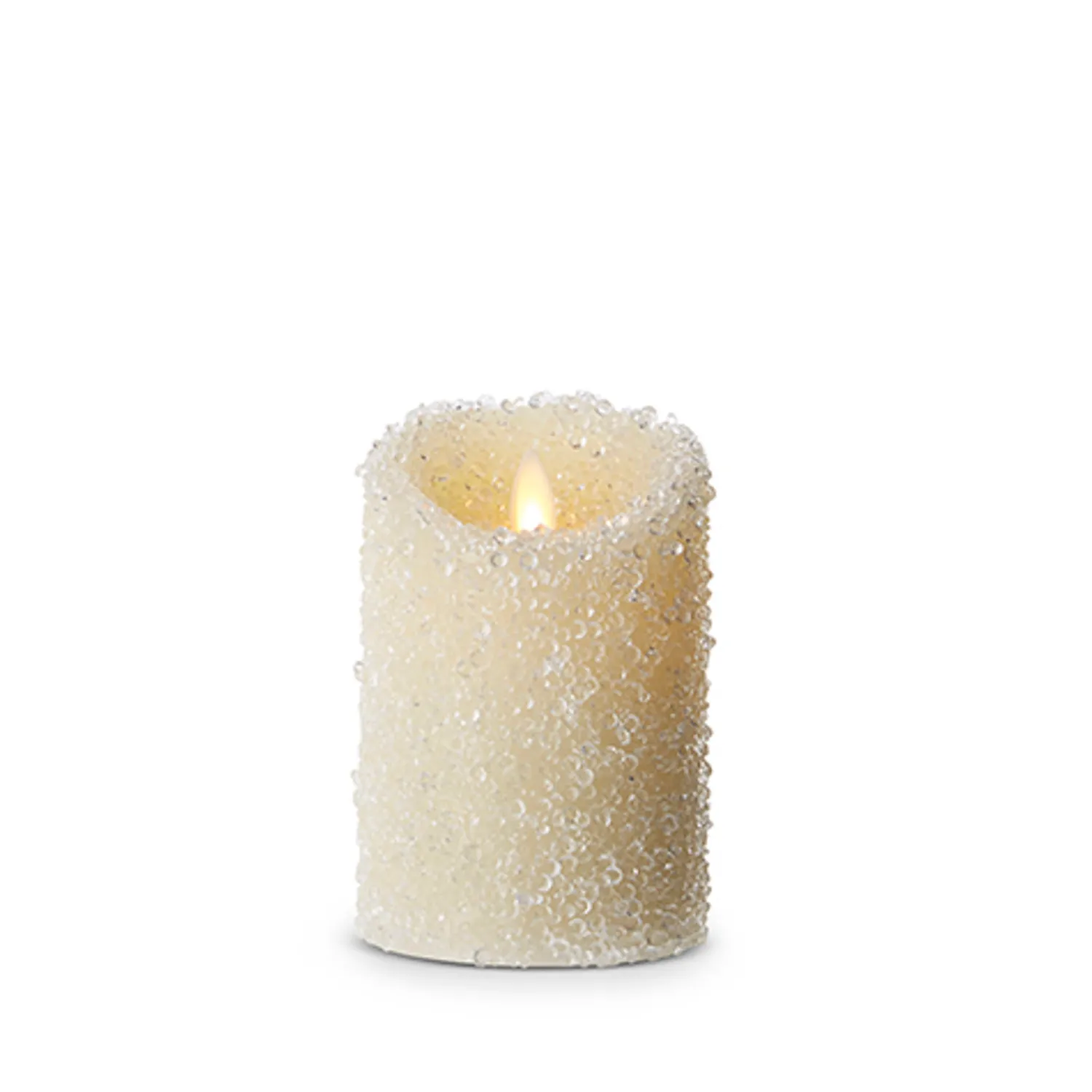Online The Jolly Christmas Shop Uyuni 3" X 5", 6" Moving Flame White Iced Pillar Battery Candle