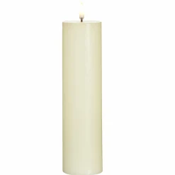 Sale The Jolly Christmas Shop Uyuni 2.25" X 9.75" Ivory Flat Top Flicker Flame Pillar Candle 4034509