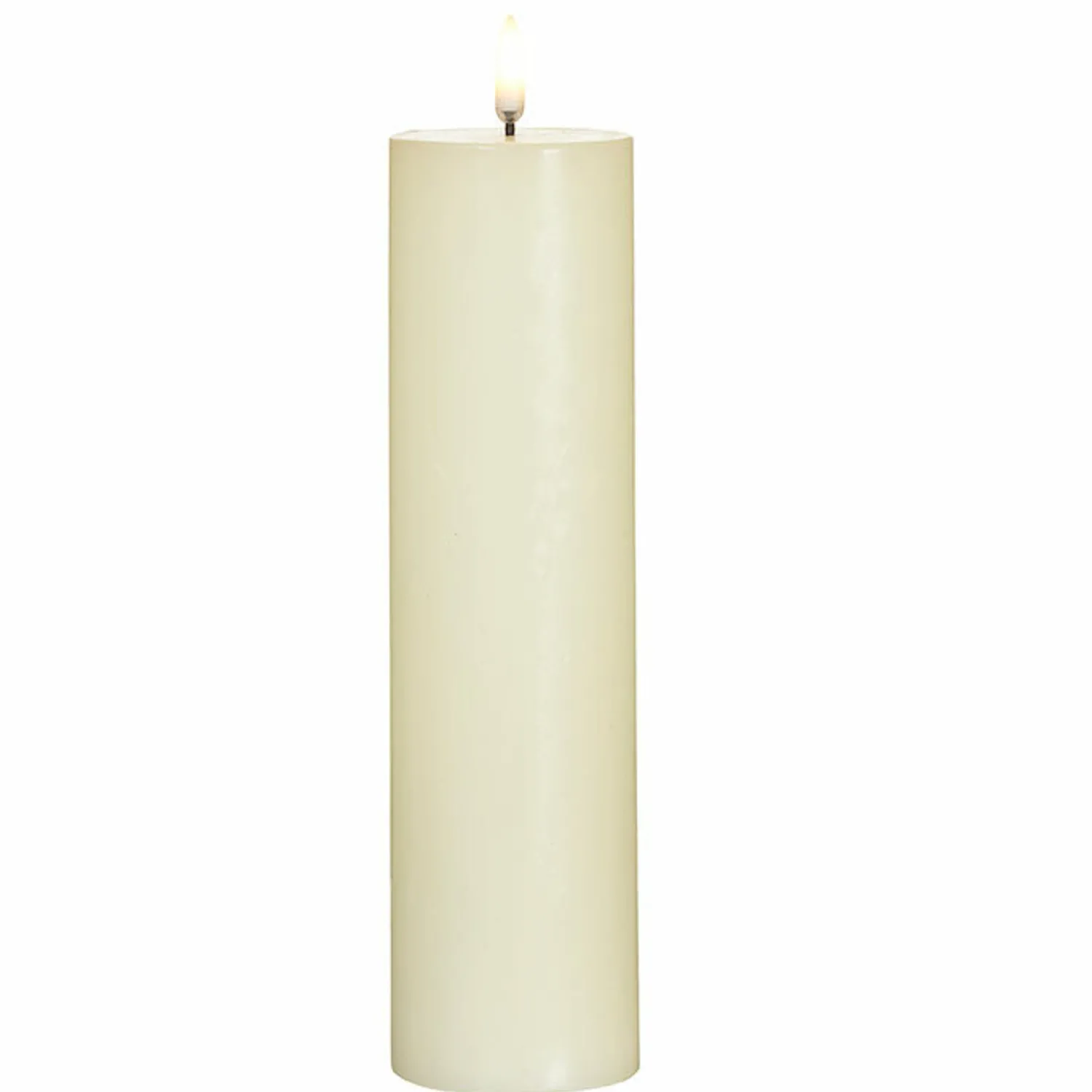 Sale The Jolly Christmas Shop Uyuni 2.25" X 9.75" Ivory Flat Top Flicker Flame Pillar Candle 4034509
