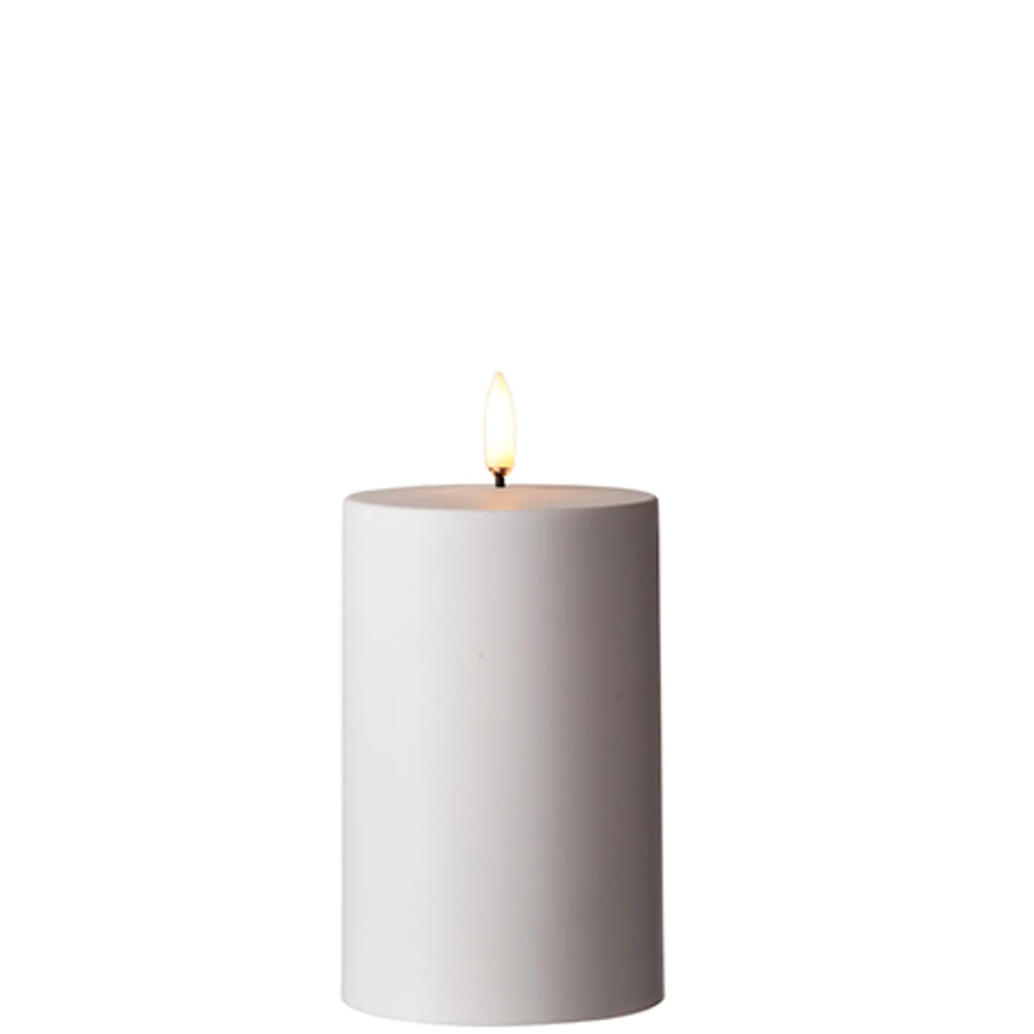 Outlet The Jolly Christmas Shop Uyuni 3" X 5" Or 7" Flat Top Moving Flame White Outdoor Pillar Battery Candle