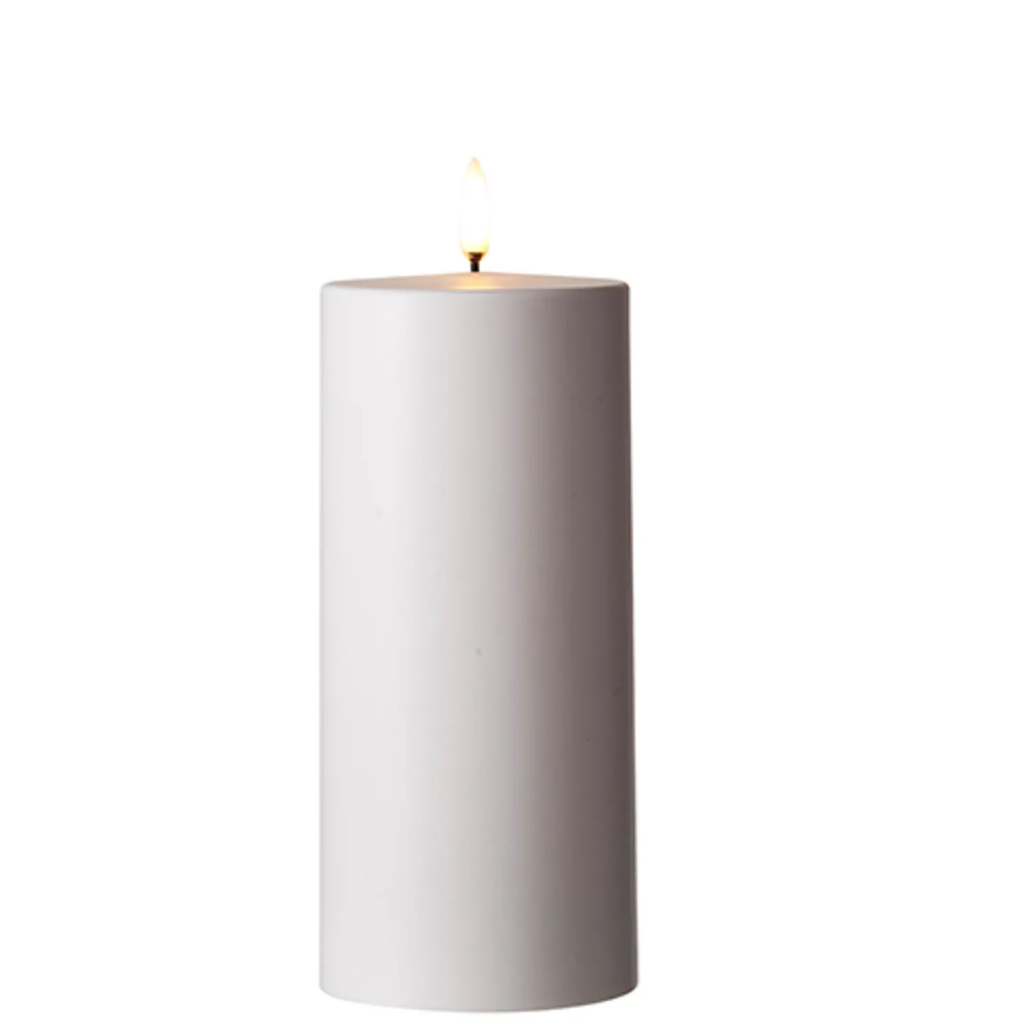 Outlet The Jolly Christmas Shop Uyuni 3" X 5" Or 7" Flat Top Moving Flame White Outdoor Pillar Battery Candle