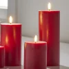 Discount The Jolly Christmas Shop Uyuni 3" X 5" Or 7" Or 9" Flat Top Moving Flame Red Unscented Pillar Battery Candle