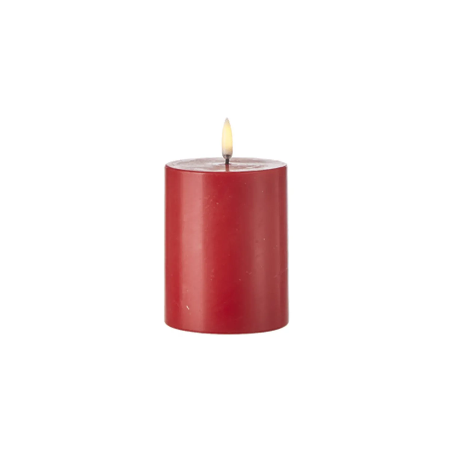 Discount The Jolly Christmas Shop Uyuni 3" X 5" Or 7" Or 9" Flat Top Moving Flame Red Unscented Pillar Battery Candle