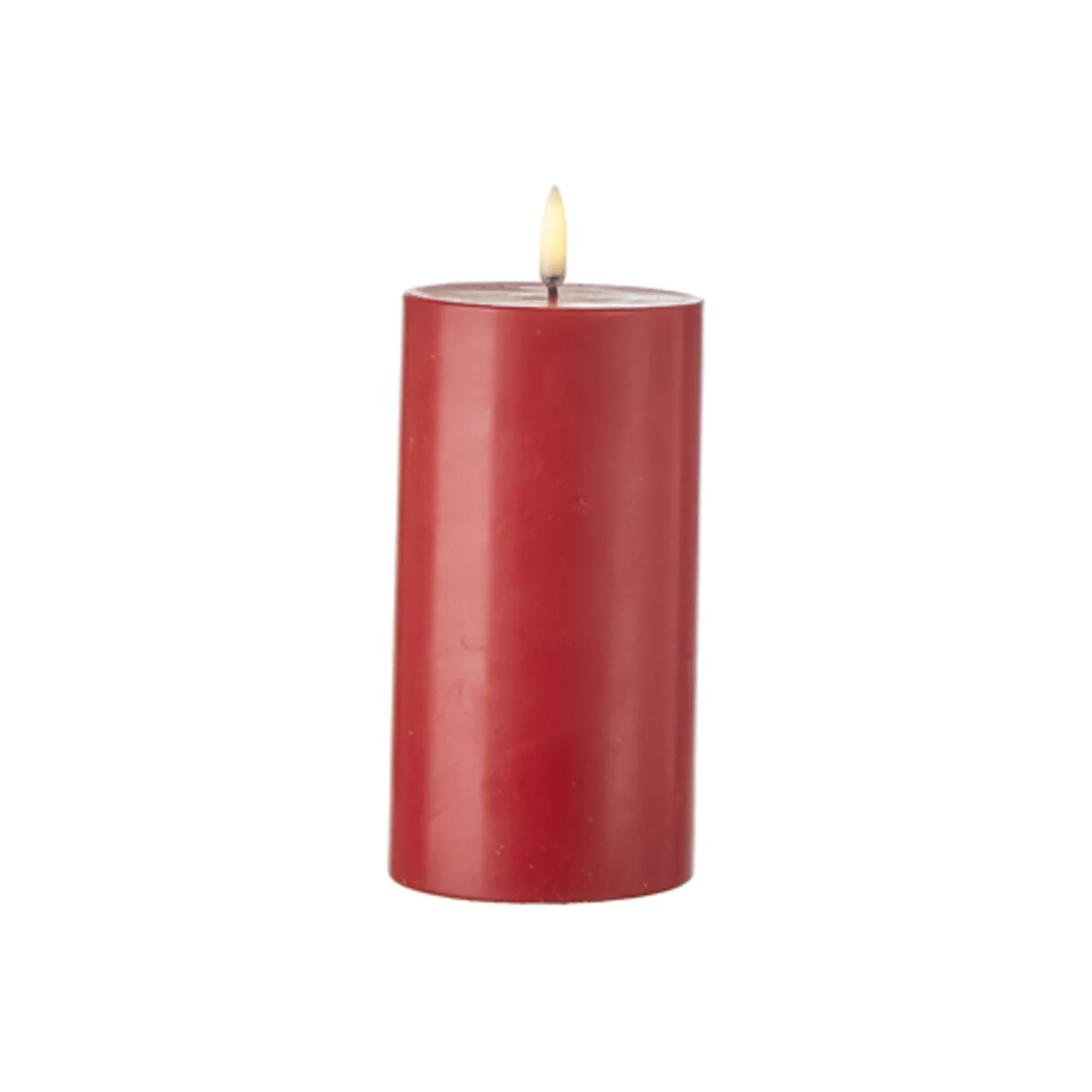 Discount The Jolly Christmas Shop Uyuni 3" X 5" Or 7" Or 9" Flat Top Moving Flame Red Unscented Pillar Battery Candle