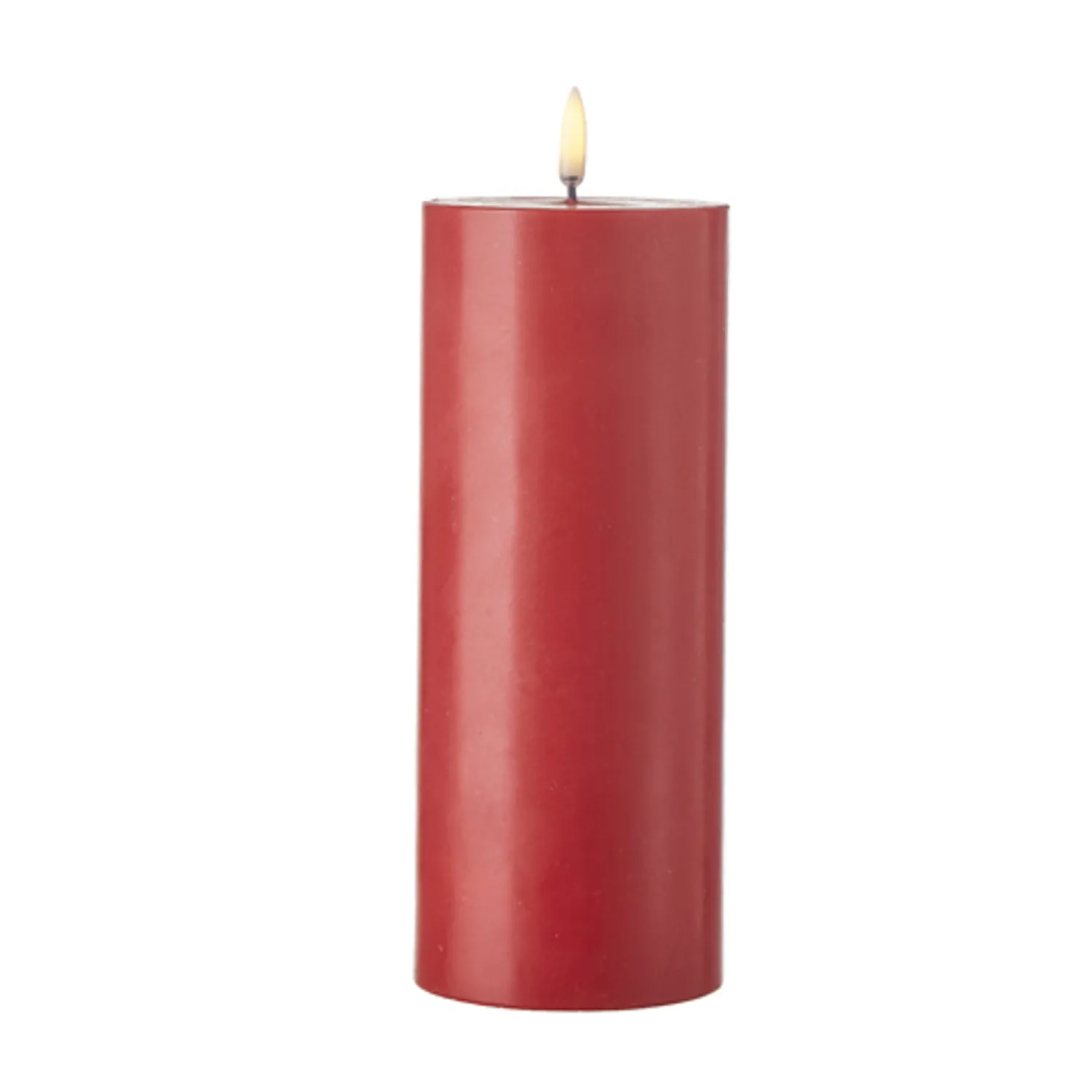 Discount The Jolly Christmas Shop Uyuni 3" X 5" Or 7" Or 9" Flat Top Moving Flame Red Unscented Pillar Battery Candle