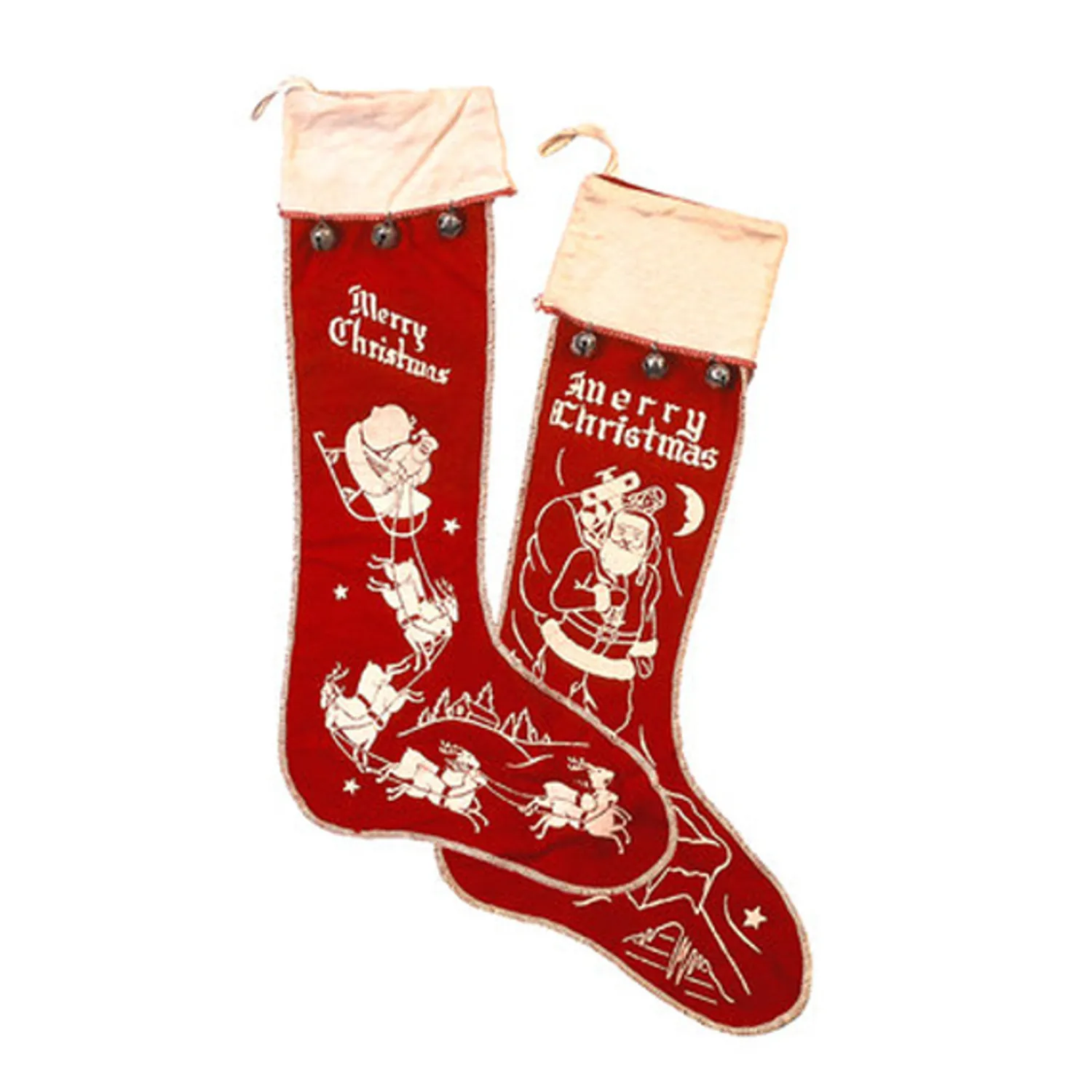 Outlet The Jolly Christmas Shop Vintage Inspired Large Felt Christmas Stockings Set Of 2 2269